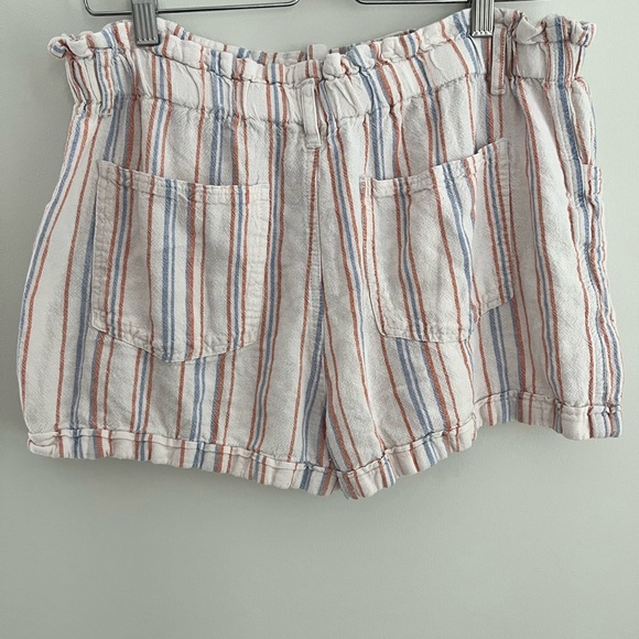 Rewind Large light blue khaki stripe shorts 4 pockets - Picture 4 of 6